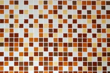 orange mosaic tiles,pattern seamless for decoration
