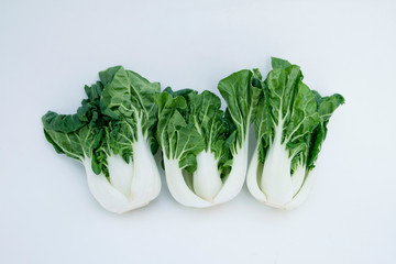 Healthy Green Vegetables Bok Choy Food Vegetable Isolated White Background