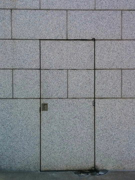 Door in stone wall