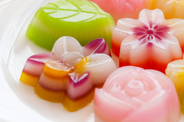 Thai tradition dessert Layer Sweet Cake