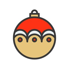 christmas ball, bauble icon, suitable for use as material