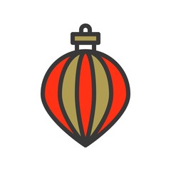 christmas ball, bauble icon, suitable for use as material