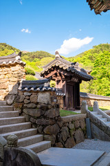 Landscape of Hwaeomsa Temple, An ancient Korean Buddhist temple in Jirisan National Park.