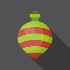 Fototapeta premium christmas ball, bauble icon, suitable for use as material
