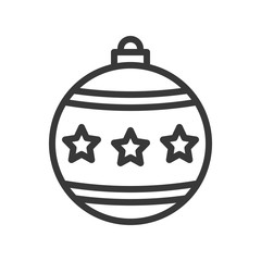 christmas ball, bauble icon, suitable for use as material