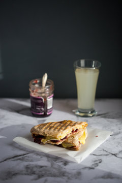 Brie and Cranberry grilled sandwich
