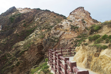 Hiking trail on beautiful scenic mountain path