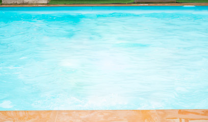 Fototapeta na wymiar Blue water in swim pool.