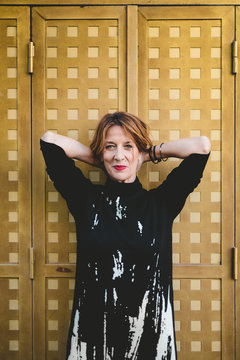 Portrait of a attractive woman of fifty years