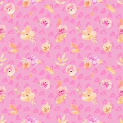 Fototapeta na wymiar Cute Spring Repeating Floral Pattern