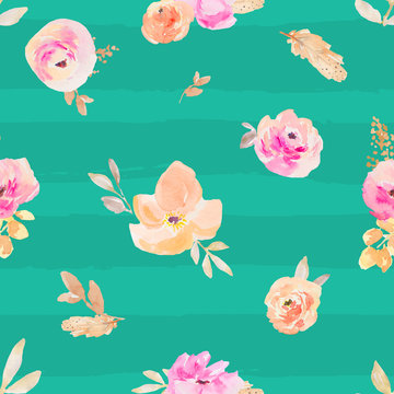 Cute Spring Repeating Floral Pattern