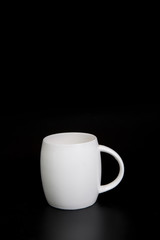 Black shading with white cup