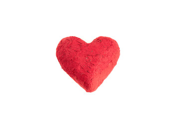 A red paper heart