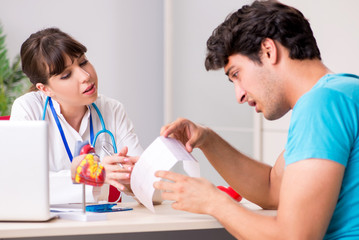 Young patient visiting doctor cardiologist 