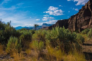 Landscape vistas west of Cody, Wyoming, on the road to Yellowstone National Park