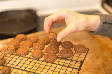 Puffy Chocolate Balls, Sweet Chocolate Dessert, Yummy Sweets