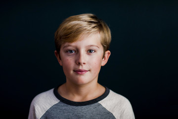 portrait of a happy, confident boy