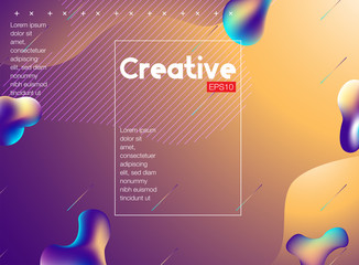 Liquid color background design. Fluid gradient shapes composition