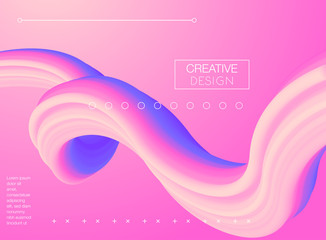 Colorful geometric background. Fluid shapes composition