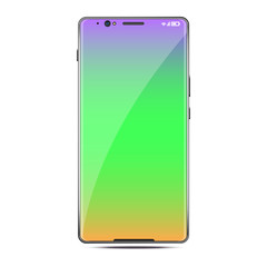 Smartphone mockup. Front view of phone.