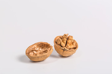 Arranged walnuts, dried fruit