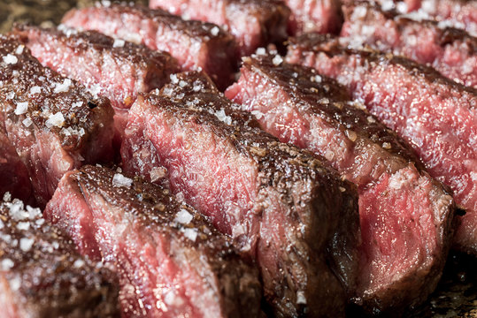 Wagyu steak with cooking salt