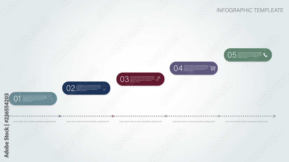 Aufkleber timeline infogrfphic. timeline infogrfphic for report design. business infographic layout. flat time