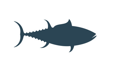 Obraz premium Sylwetka tuńczyka. Na białym tle tuńczyk na białym tle