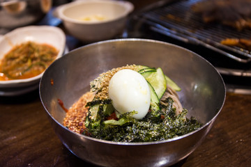 Ready to eat spicy Buckwheat noodles, makguksu
