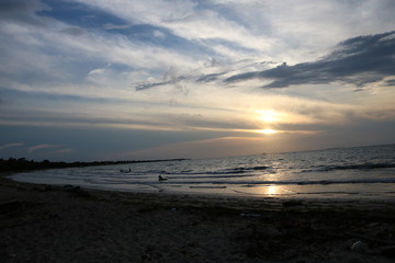 sunset on beach