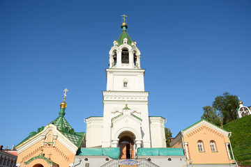 Fototapeta na wymiar NIZHNY NOVGOROD, RUSSIA - JULY 16, 2018: Church of St. John the Baptist near Kremlin in the city center