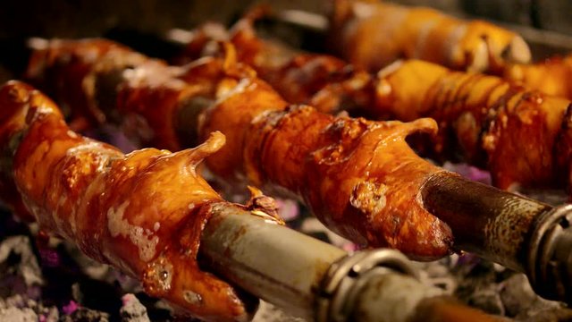 Guinea pig barbecue in Andes