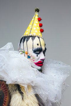 Bizarre Party Clown Portrait
