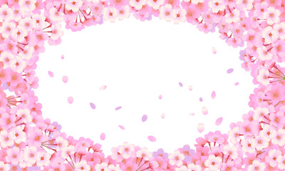 背景素材　桜　フレーム　03