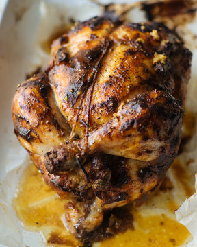 Whole baked chicken