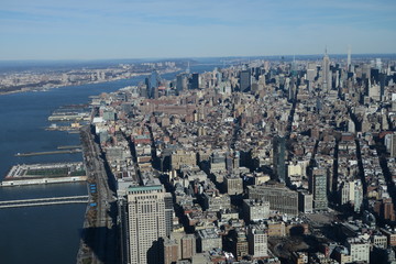 New York von Oben - Wolkenkratzer Skyline