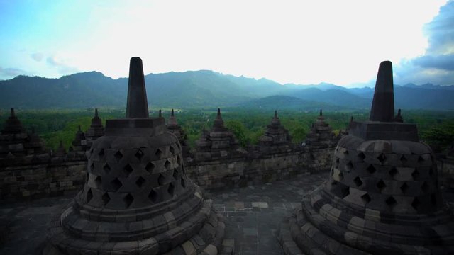 Borobudur religious temple an ancient tourism wonder Java