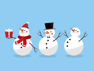 Set of Snowman for Christmas holiday season.