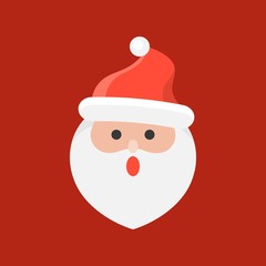 Cute Santa Claus emoticon vector, flat design