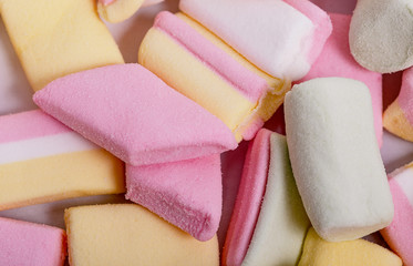 Beautiful colorful and delicious candy sweets and jelly marshmallows