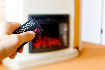 Electric fireplace remote control