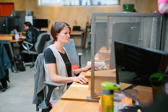 Various happenings at a technology company office