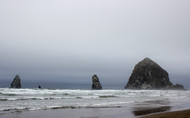 Foggy day in Cannon beach