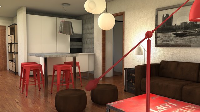 PROYECTO DE  DISE&Ntilde;O 3d DE SALON INDUSTRIAL