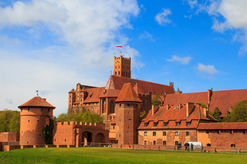 Fototapeta na wymiar Malbork castle in Pomerania region of Poland.