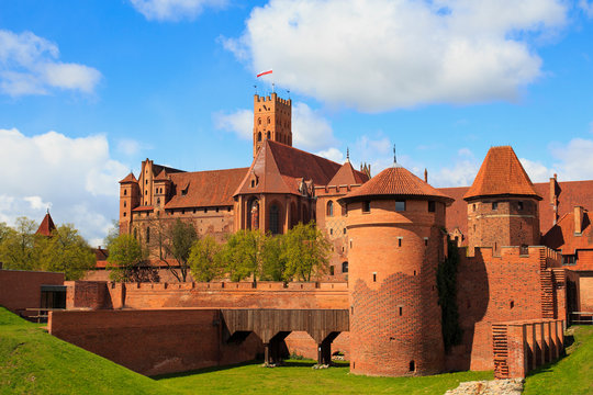 Malbork castle in Pomerania region of Poland.