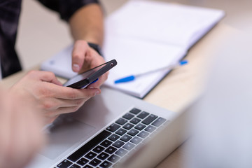 business people hands using smart phone