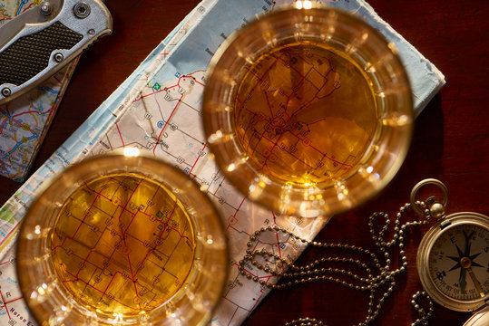 Whiskey, Map and Compass 