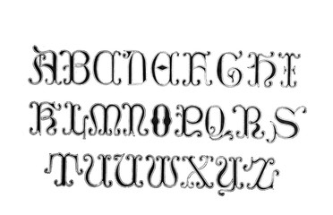 Fototapeta premium Retro font