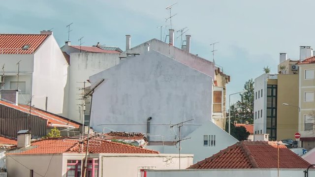 Cathedral in Odivelas, Portugal. Beautiful day view. District of Lisbon.